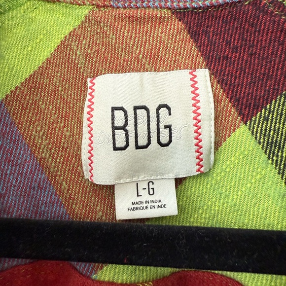 Urban Outfitters Colorful Plaid Button-Up Shirt - Picture 3 of 3